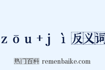 zōu+jì反义词是什么意思的图片